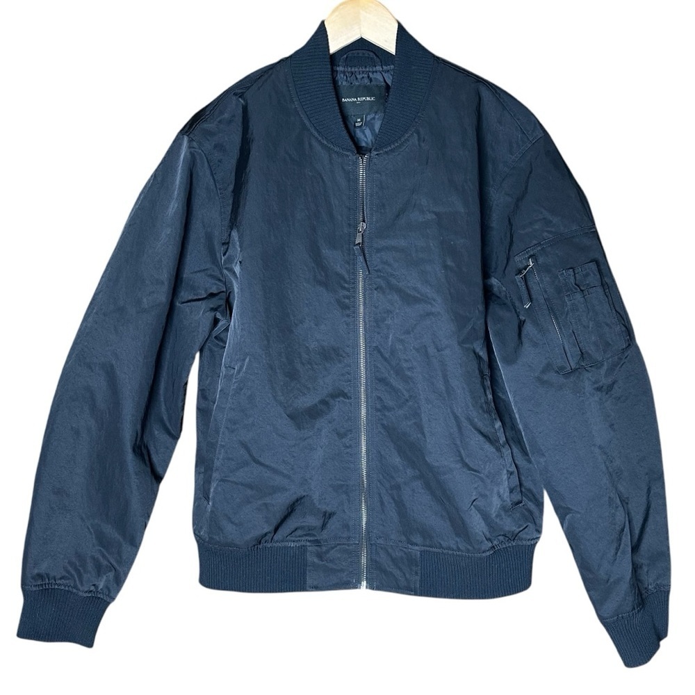 Banana Republic Men’s Heritage Black Bomber Jacket. Size Medium